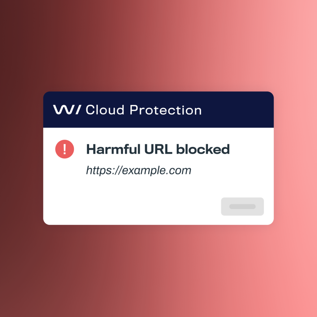 Harmful URL is blocked by advanced threat protection on WithSecure™ Cloud Protection for Salesforce