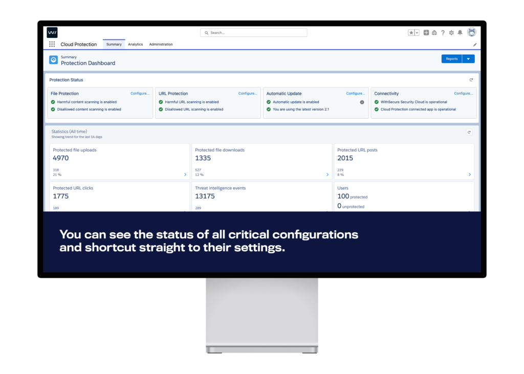 You can see the status of critical security configurations in the Salesforce UI