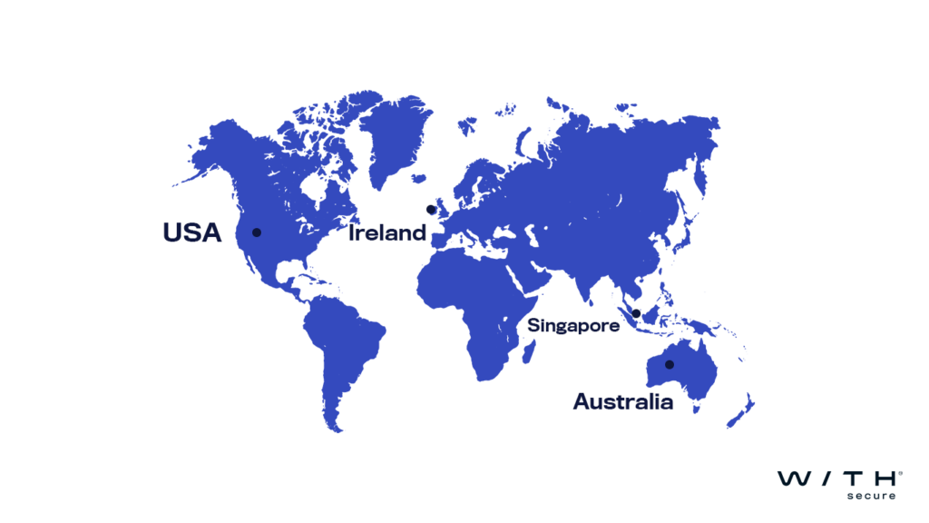 WithSecure Cloud Protection for Salesforce data residency locations AWS